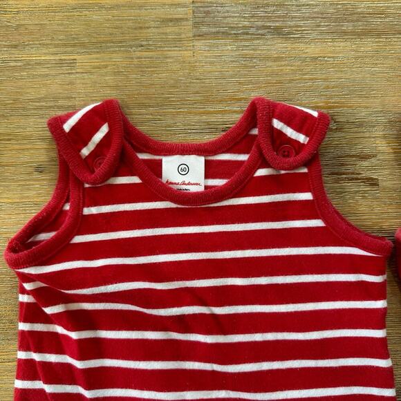 2 Hanna Andersson Striped Rompers, Play Condition (WW), Size 60cm (3-6mo) (AA) - Picture 8 of 9